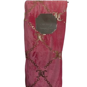 Juicy Couture Silver Oversized Plush Throw